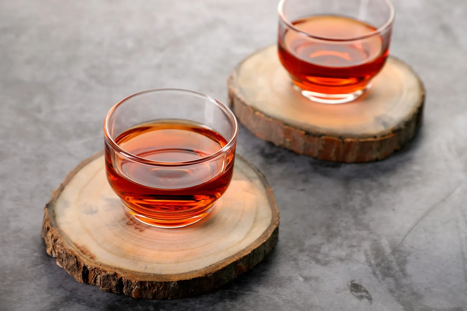 Two cups of freshly brewed Klara Tea